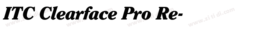 ITC Clearface Pro Re字体转换